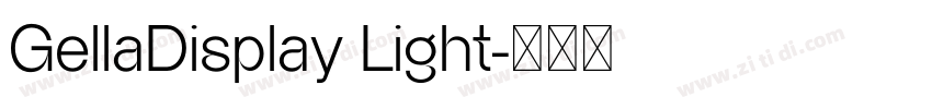 GellaDisplay Light字体转换